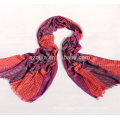 Fashion plaid print viscose ladies scarf